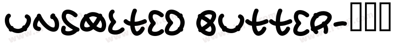 Unsalted Butter字体转换